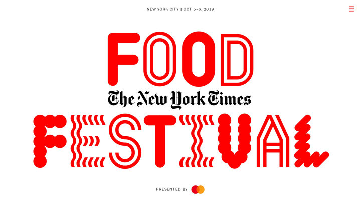 The New York Times Food Festival in NYC | October 5-6, 2019