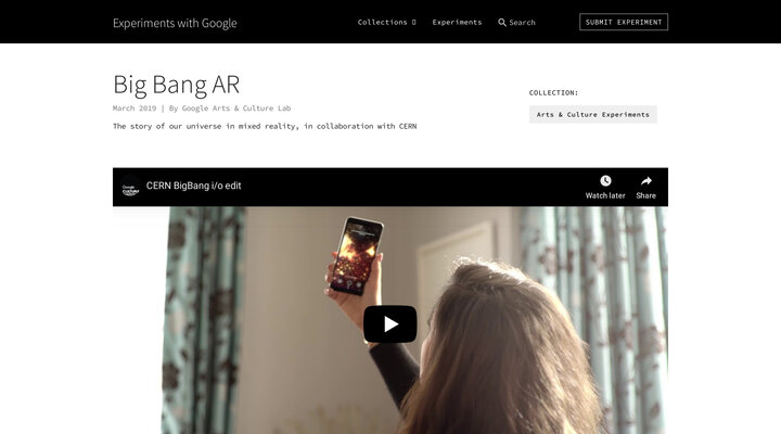 Big Bang AR by Google Arts & Culture Lab | Experiments with Google