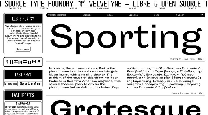 Sporting Grotesque - VTF