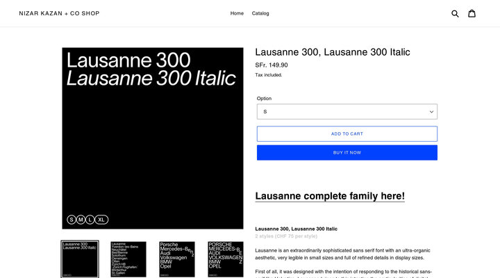 Lausanne 300, Lausanne 300 Italic – NIZAR KAZAN + CO Shop