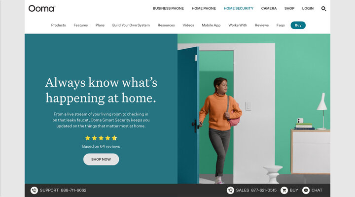 Home Security System - Wireless Smart 24/7 Remote Monitoring | Ooma