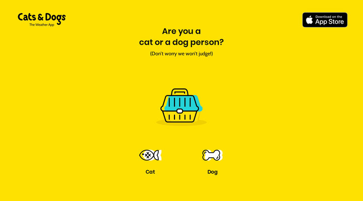 Cats & Dogs The Weather App