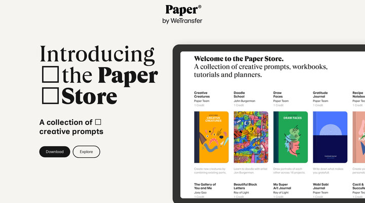 Paper by WeTransfer | Simple Sketch App