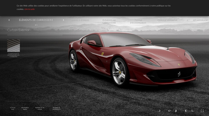 Composants carrosserie 812 Superfast | Configurateur Officiel Ferrari