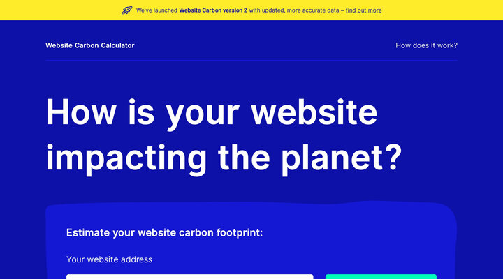 Home - Website Carbon Calculator
