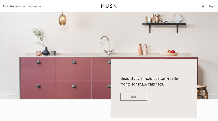 HUSK · Beautifully simple custom-made fronts for IKEA cabinets