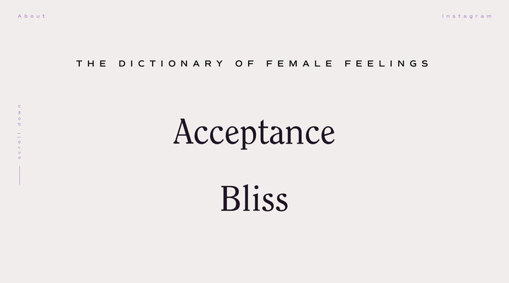 The Dictionary of Female Feelings