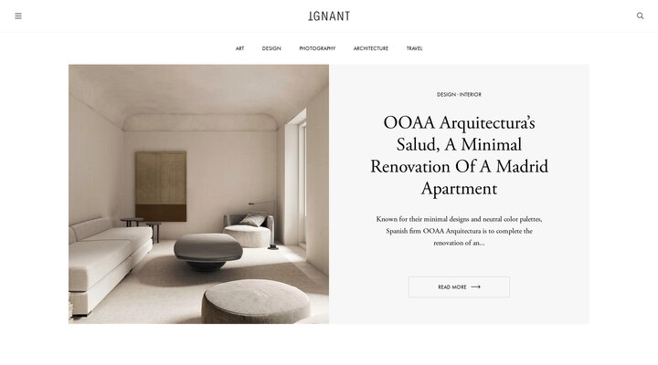 IGNANT - IGNANT is an award-winning online magazine featuring the finest in art, design, photography, travel and architecture