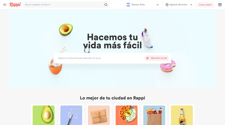 Rappi Argentina: Entregas a domicilio en minutos