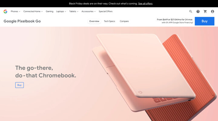 Pixelbook Go, the Chromebook made to move - Google Store