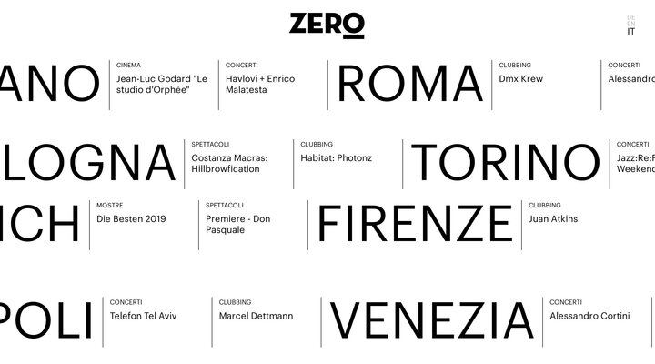 ZERO il magazine più letto di eventi e lifestyle. | Zero