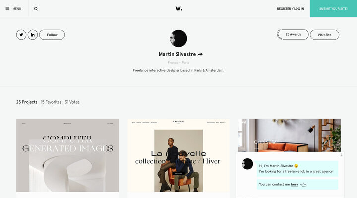 Martin Silvestre - Awwwards