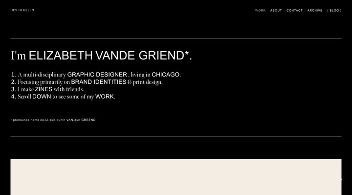 ELIZABETH VANDE GRIEND