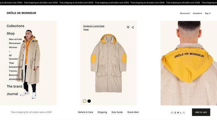 Drôle de Monsieur – Corduroy Long Coat