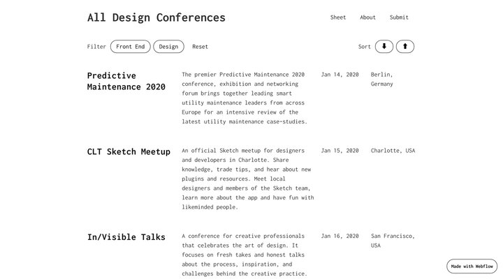All Design Conferences - A place to find UX, Tech, and Creative Events Around the World