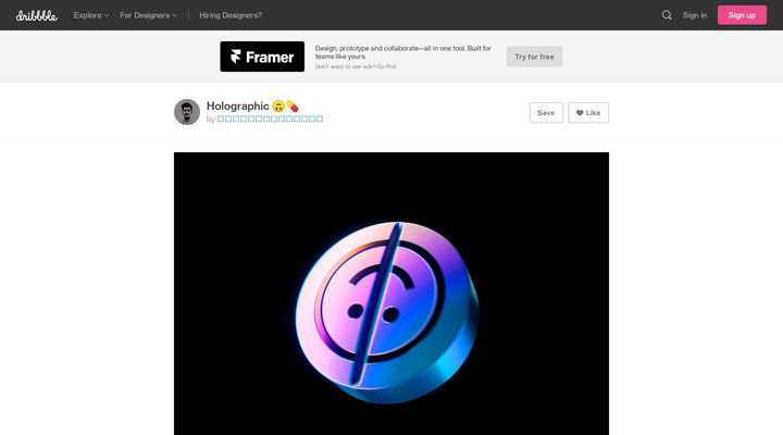 Holographic ?? by ?????????????? on Dribbble