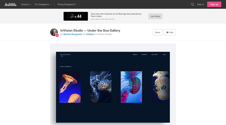 InVision Studio — Under the Sea Gallery by Martha Bergmann for InVision on Dribbble