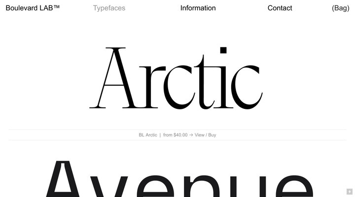 Typefaces - Boulevard LAB