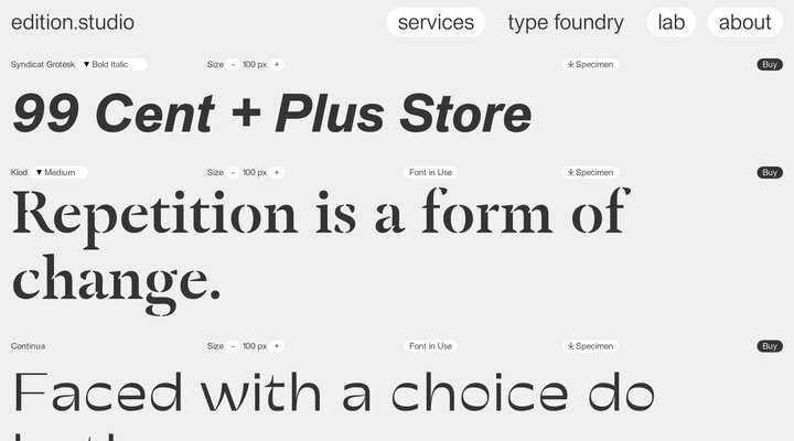 Type Foundry — edition.studio