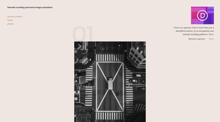 Smooth scrolling and inner image animation | Codrops