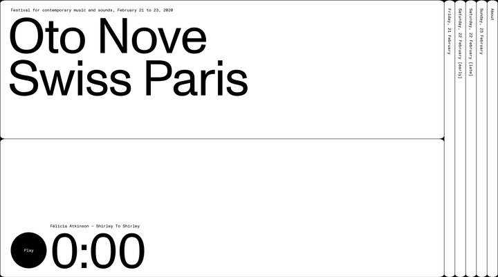 Oto Nove Swiss Paris, February 21 to 23, 2020