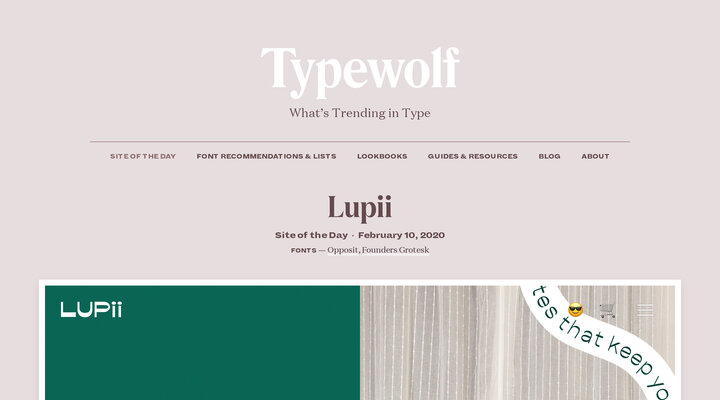 Lupii · Typewolf