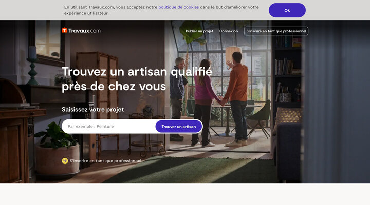 Travaux.com - Site de mise en relation entre particuliers et professionnels du bâtiment