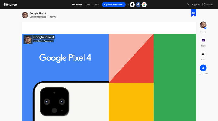 Google Pixel 4 on Behance
