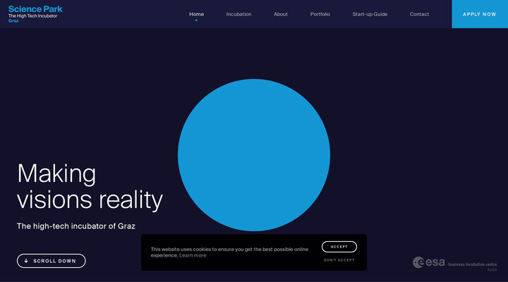 The high-tech, start-up incubator - Science Park Graz