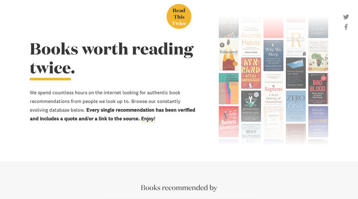 Books worth reading twice.