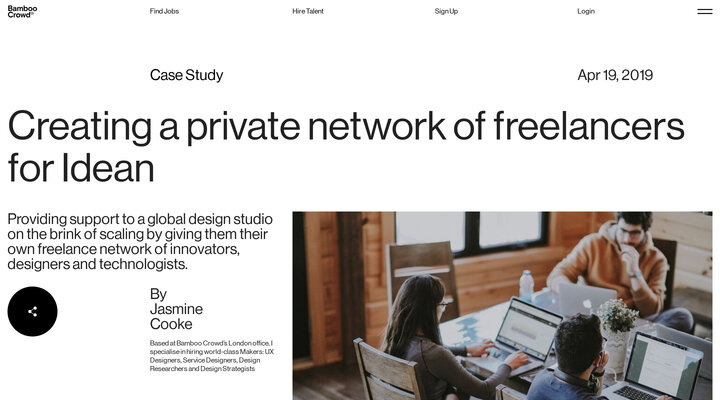 Creating a private network of freelancers for Idean | Bamboo Crowd — Bamboo Crowd