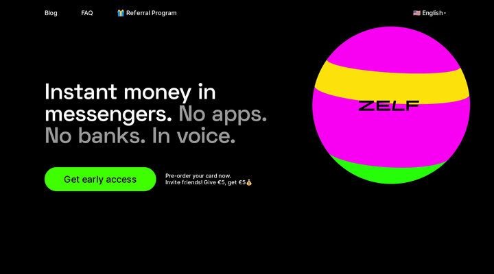 Zelf – Instant Money in Messengers