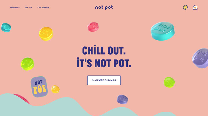 Not Pot CBD Gummies - Vegan + USA Hemp - NotPot.com