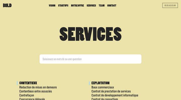 Avocats Droit des Sociétés, nos Services - BOLD