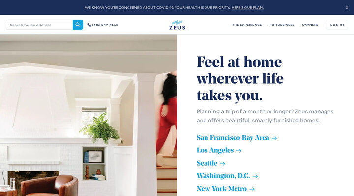 Furnished Homes for Business | Zeus Living