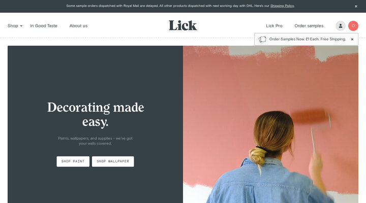 Lick | Paints, Wallpapers and Supplies. Your Walls, Covered. | Lick