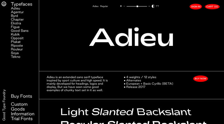 Adieu — Good Type Foundry
