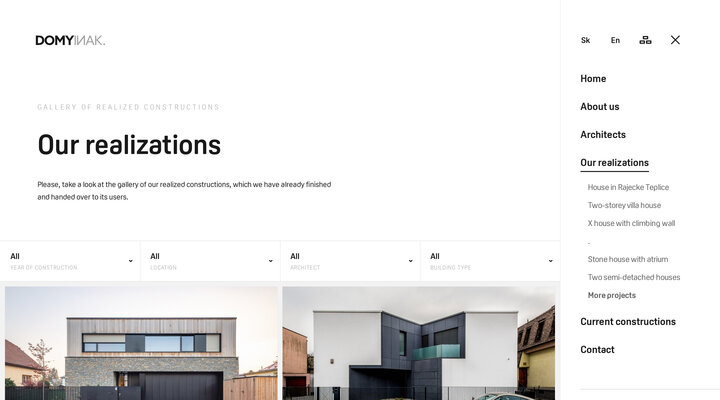 Our realizations | DomyInak - We make unique houses designed by architects