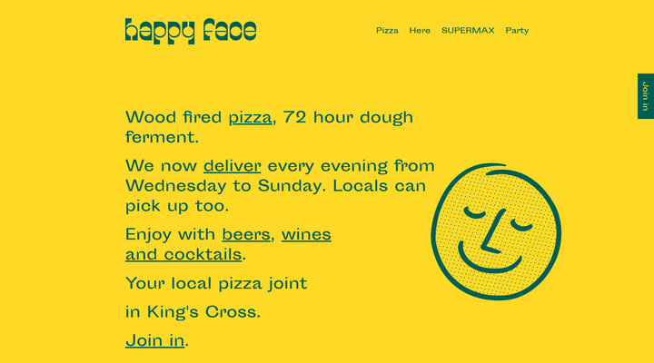 Homepage - Happy Face Pizza