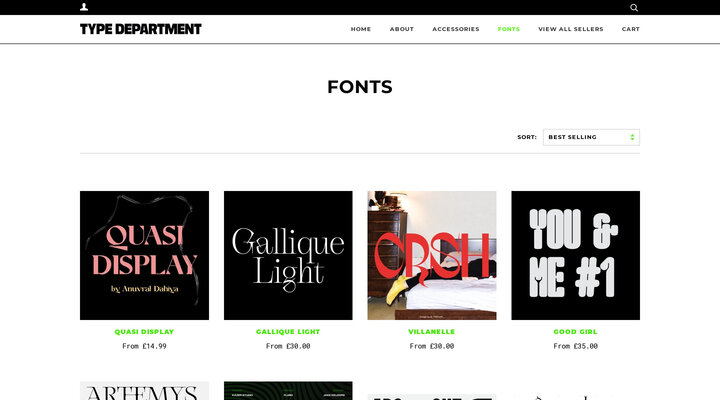 Fonts – TYPE DEPARTMENT