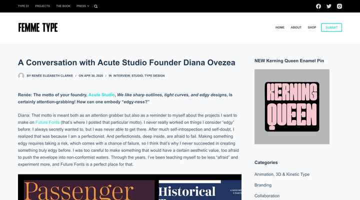 A Conversation with Acute Studio Founder Diana Ovezea – FEMME TYPE