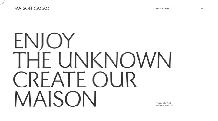 MAISON CACAO公式ブランドサイト