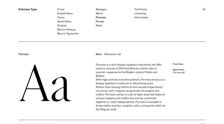 Parnaso – Feliciano Type