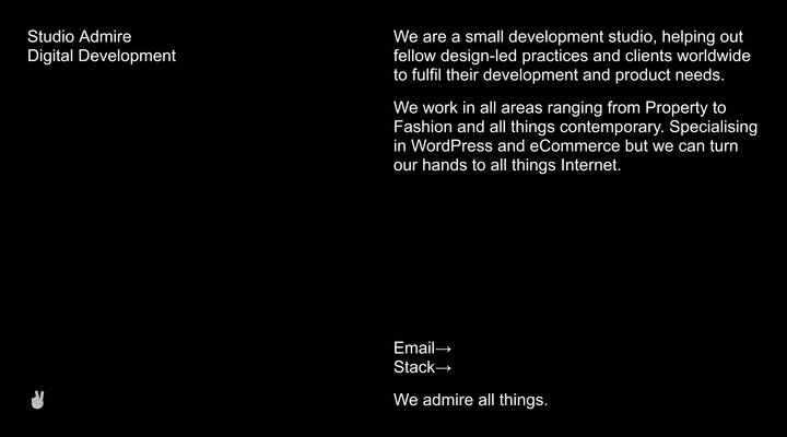 London Digital Development Studio — Studio Admire