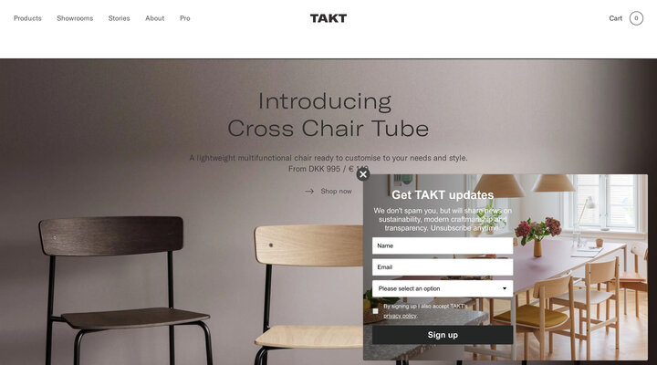 TAKT furniture | High-quality design to more people | TAKT