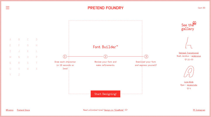 Pretend Foundry - Font Builder