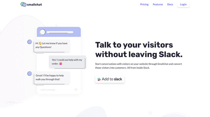 Smallchat — Connect with your visitors.