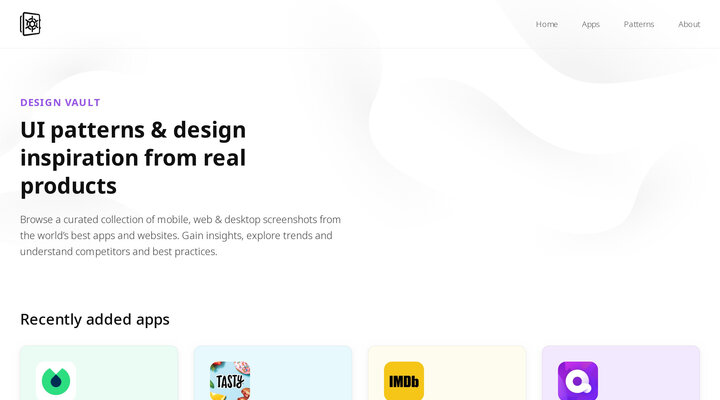 Design Vault • UI Design Patterns, Interactions & Inspiration
