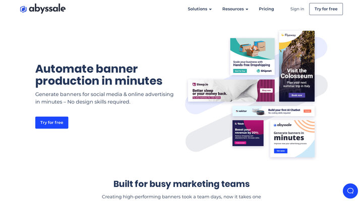 All-in-One Platform to Create and Manage Your Banners | Abyssale