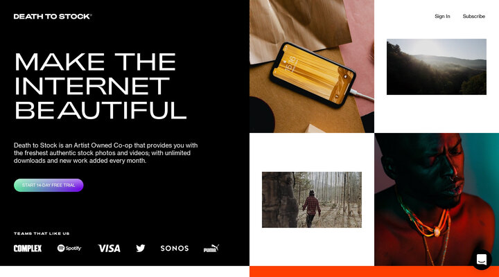 Death to Stock — Authentic stock photos for non-stock creatives.